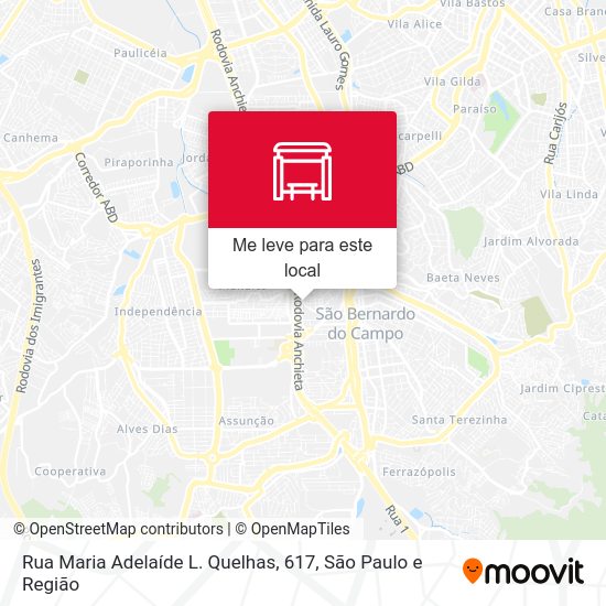 Rua Maria Adelaíde L. Quelhas, 617 mapa