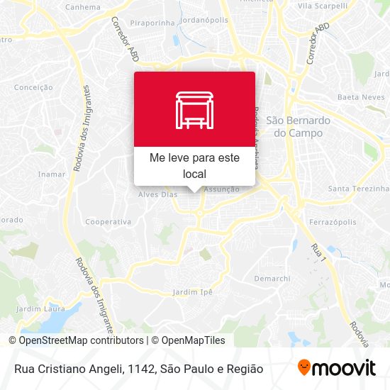 Rua Cristiano Angeli, 1142 mapa