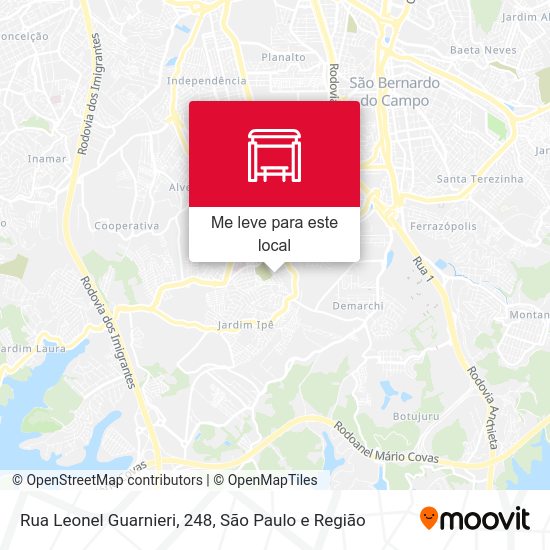 Rua Leonel Guarnieri, 248 mapa