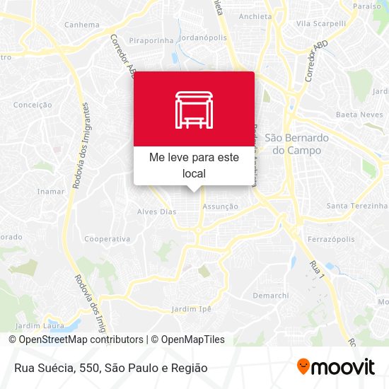 Rua Suécia, 550 mapa