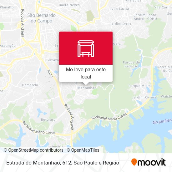 Estrada do Montanhão, 612 mapa