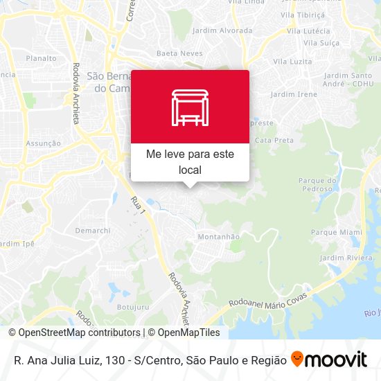 R. Ana Julia Luiz, 130 - S / Centro mapa