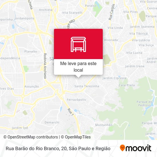 Rua Barão do Rio Branco, 20 mapa