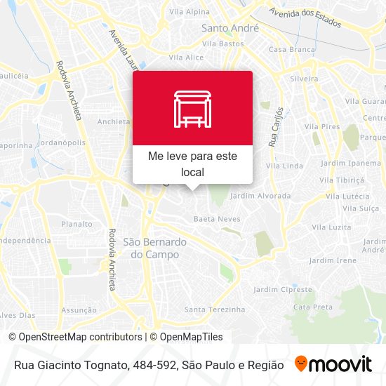 Rua Giacinto Tognato, 484-592 mapa