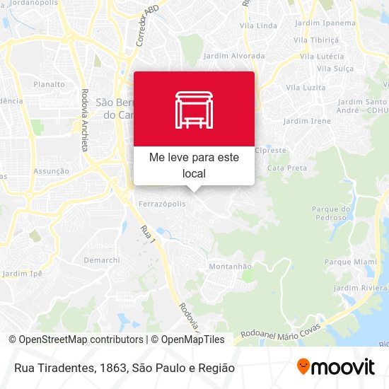 Rua Tiradentes, 1863 mapa