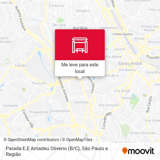 Parada E.E Amadeu Oliverio (B / C) mapa