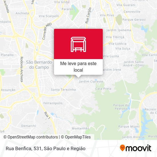Rua Benfica, 531 mapa