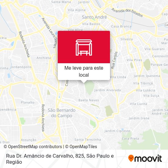 Rua Dr. Amâncio de Carvalho, 825 mapa