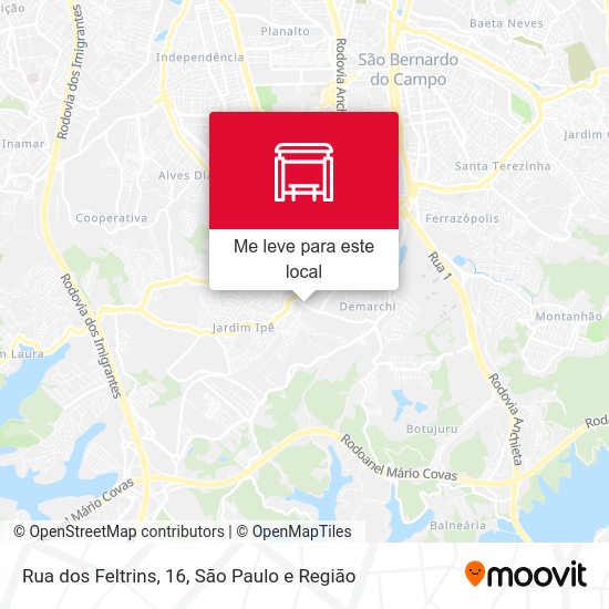 Rua dos Feltrins, 16 mapa