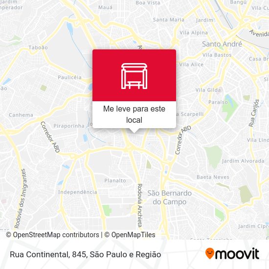 Rua Continental, 845 mapa