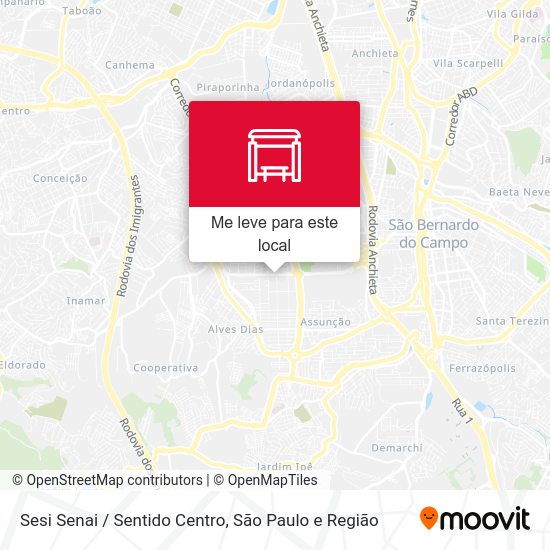 Sesi Senai / Sentido Centro mapa