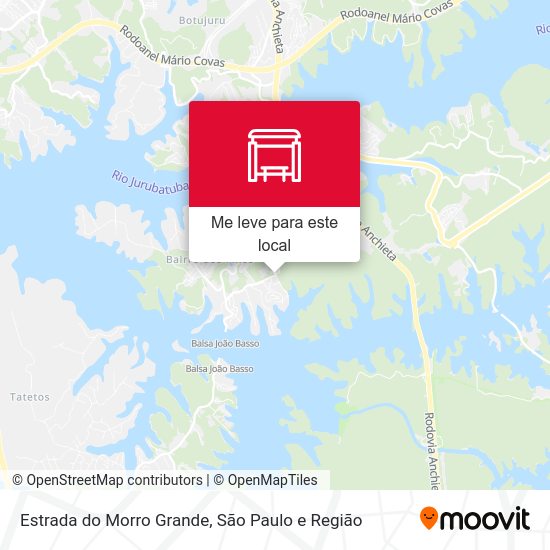 Estrada do Morro Grande mapa