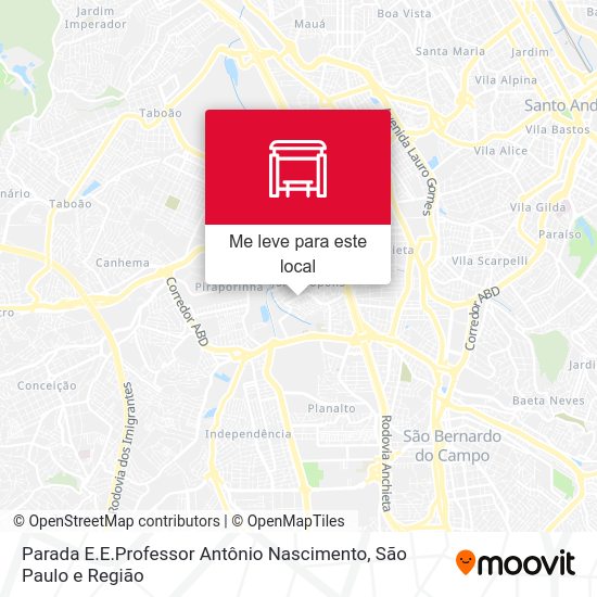 Parada E.E.Professor Antônio Nascimento mapa