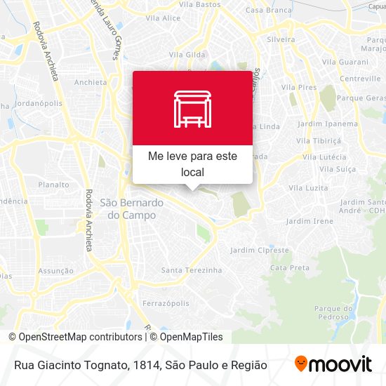Rua Giacinto Tognato, 1814 mapa