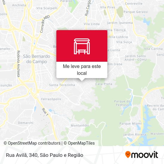 Rua Avilã, 340 mapa