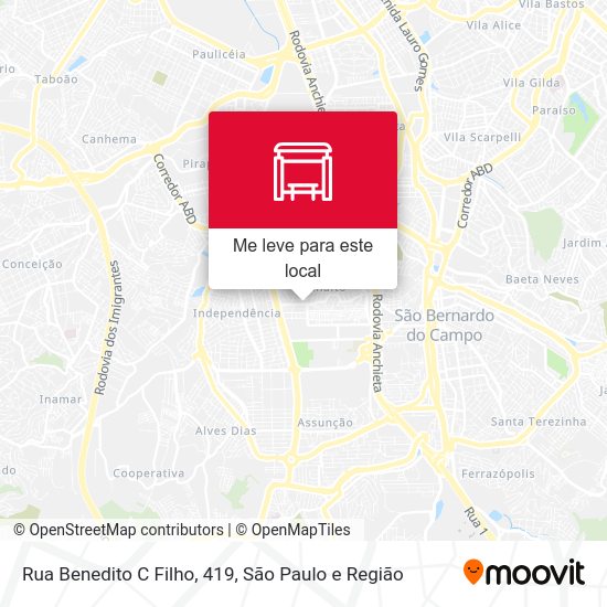 Rua Benedito C Filho, 419 mapa