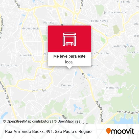 Rua Armando Backx, 491 mapa