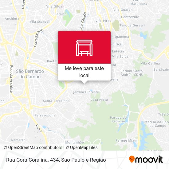 Rua Cora Coralina, 434 mapa