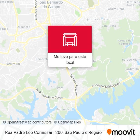 Rua Padre Léo Comissari, 200 mapa