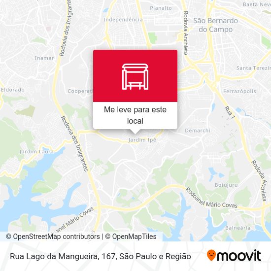 Rua Lago da Mangueira, 167 mapa