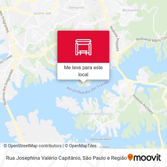 Rua Josephina Valério Capitânio mapa