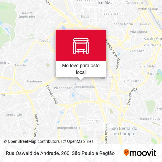Rua Oswald de Andrade, 260 mapa