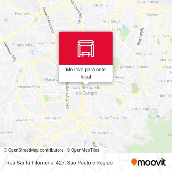 Rua Santa Filomena, 427 mapa