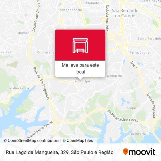 Rua Lago da Mangueira, 329 mapa
