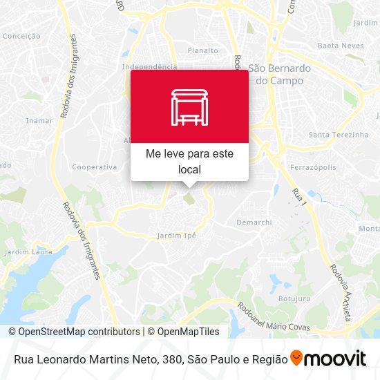 Rua Leonardo Martins Neto, 380 mapa