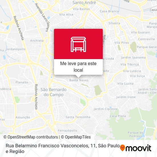 Rua Belarmino Francisco Vasconcelos, 11 mapa