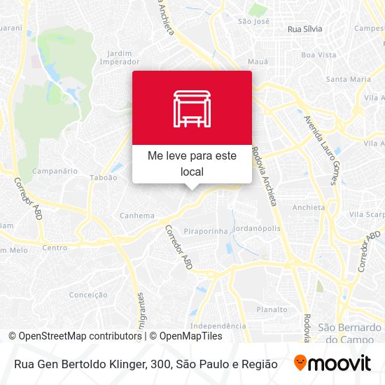 Rua Gen Bertoldo Klinger, 300 mapa