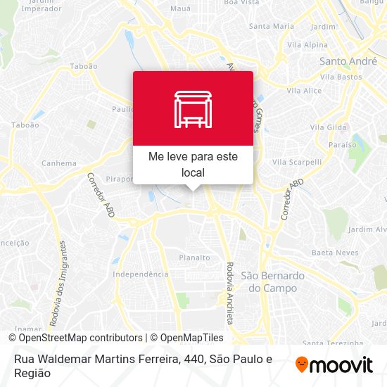 Rua Waldemar Martins Ferreira, 440 mapa