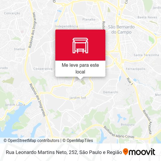 Rua Leonardo Martins Neto, 252 mapa