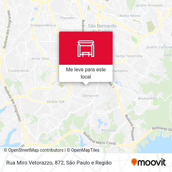 Rua Miro Vetorazzo, 872 mapa