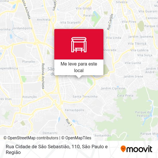 Rua Cidade de São Sebastião, 110 mapa