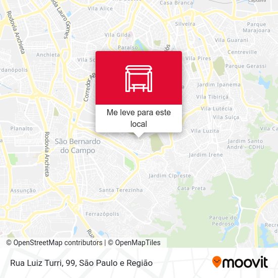 Rua Luiz Turri, 99 mapa