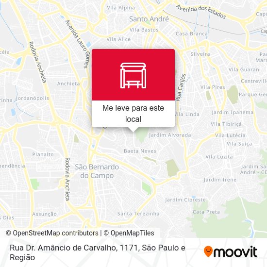 Rua Dr. Amâncio de Carvalho, 1171 mapa