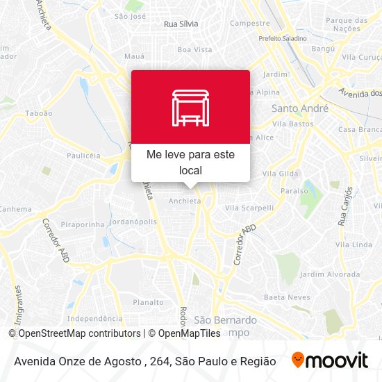 Avenida Onze de Agosto , 264 mapa