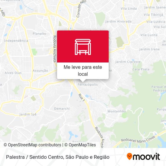 Palestra /  Sentido Centro mapa