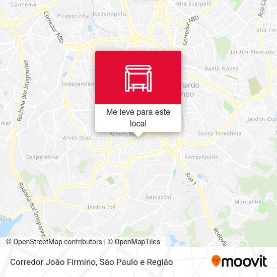 Corredor João Firmino mapa