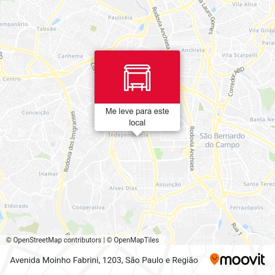 Avenida Moinho Fabrini, 1203 mapa
