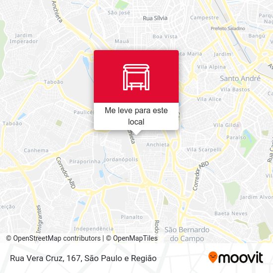 Rua Vera Cruz, 167 mapa