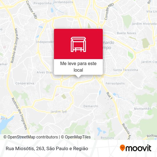 Rua Miosótis, 263 mapa