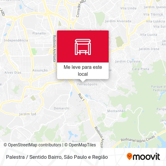 Palestra / Sentido Bairro mapa