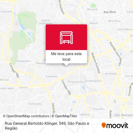 Rua General Bertoldo Klinger, 549 mapa