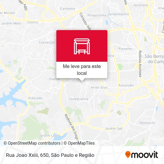 Rua  Joao Xxiii, 650 mapa