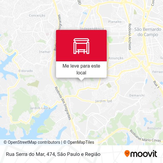 Rua Serra do Mar, 474 mapa