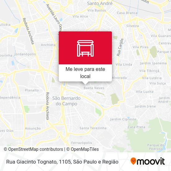 Rua Giacinto Tognato, 1105 mapa