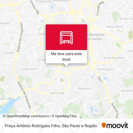 Praça Antônio Rodrigues Filho mapa