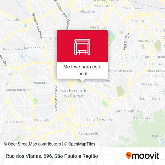 Rua dos Vianas, 696 mapa